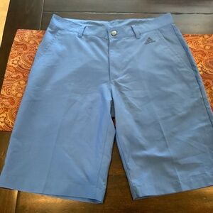 Adidas 3 stripe mens blue  golf shorts size. 30 , NWOT, msrp$70 10” inseam